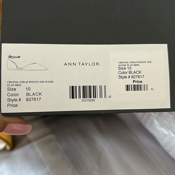 Brand new⭐️never worn Ann Taylor Pointy Tow Suede ankle flats size 10 - Picture 6 of 7